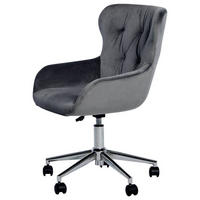 DREHSTUHL  in Samt Grau, Chromfarben  - Chromfarben/Grau, Modern, Kunststoff/Textil (57/62/83-93cm) - Livetastic