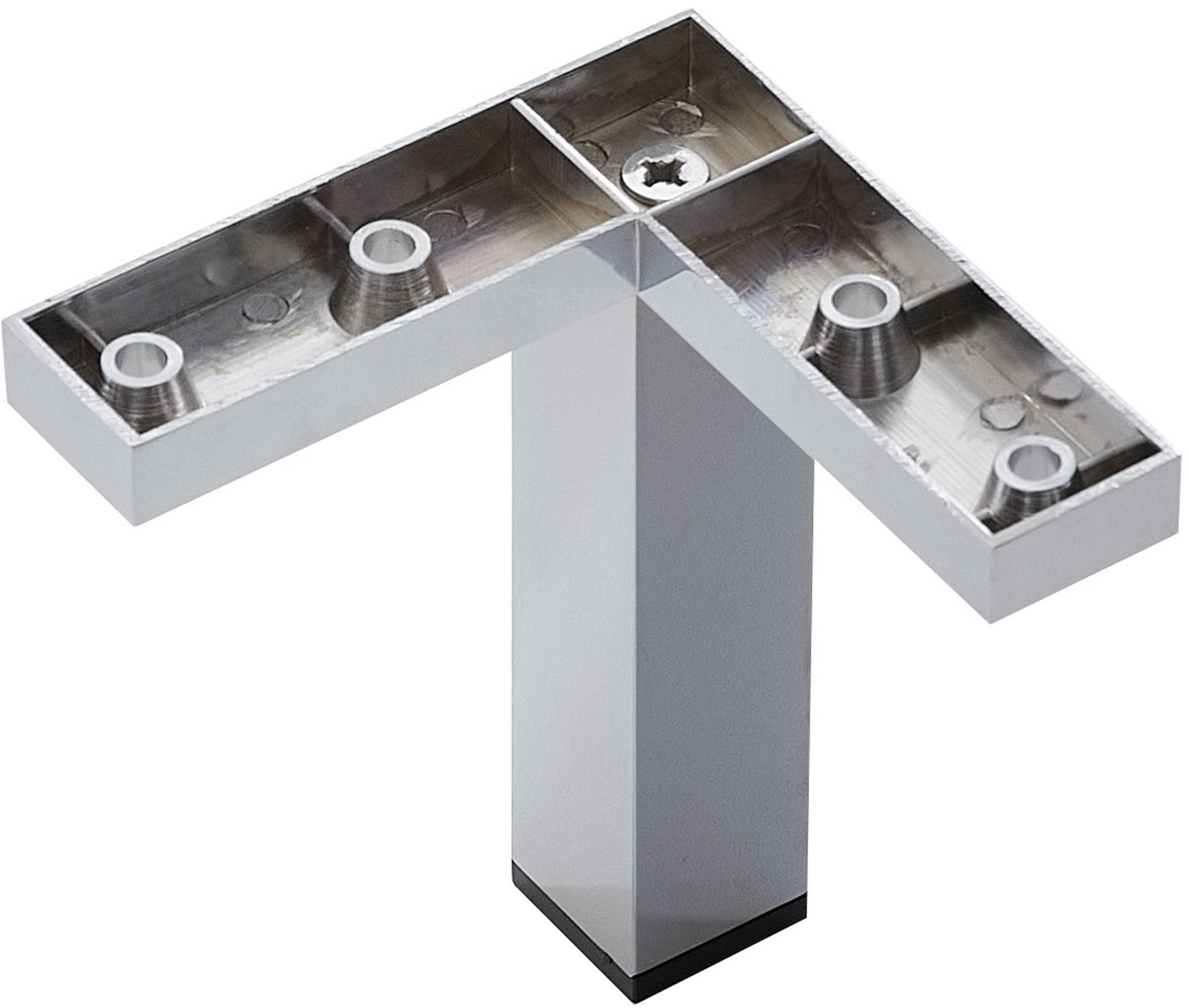 FUßSET 2,5/12/2,5 cm   - Chromfarben, KONVENTIONELL, Metall (2,5/12/2,5cm) - Sadena