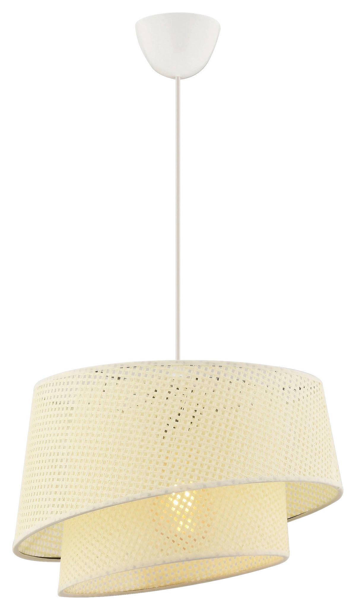 HÄNGELEUCHTE 32/65 cm   - Weiß, Design, Textil/Metall (32/65cm) - P & B