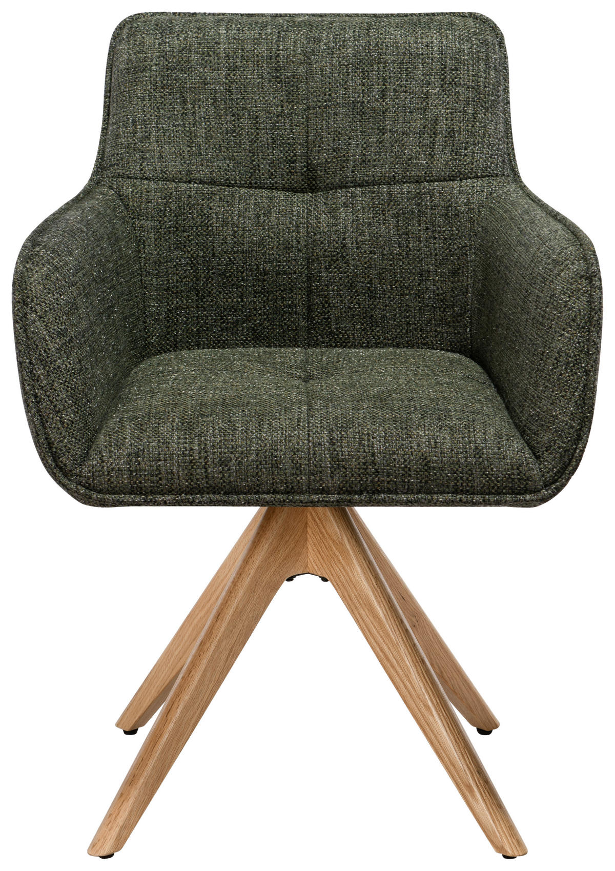ARMLEHNSTUHL  in Mikrofaser  - Eichefarben/Grün, Design, Holz/Textil (61/87,5/61cm) - Novel