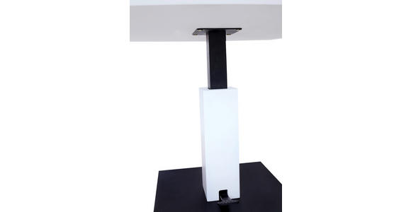 COUCHTISCH 80/80/47-66 cm quadratisch Schwarz, Weiß - Schwarz/Weiß, Design, Holzwerkstoff/Metall (80/80/47-66cm) - Novel