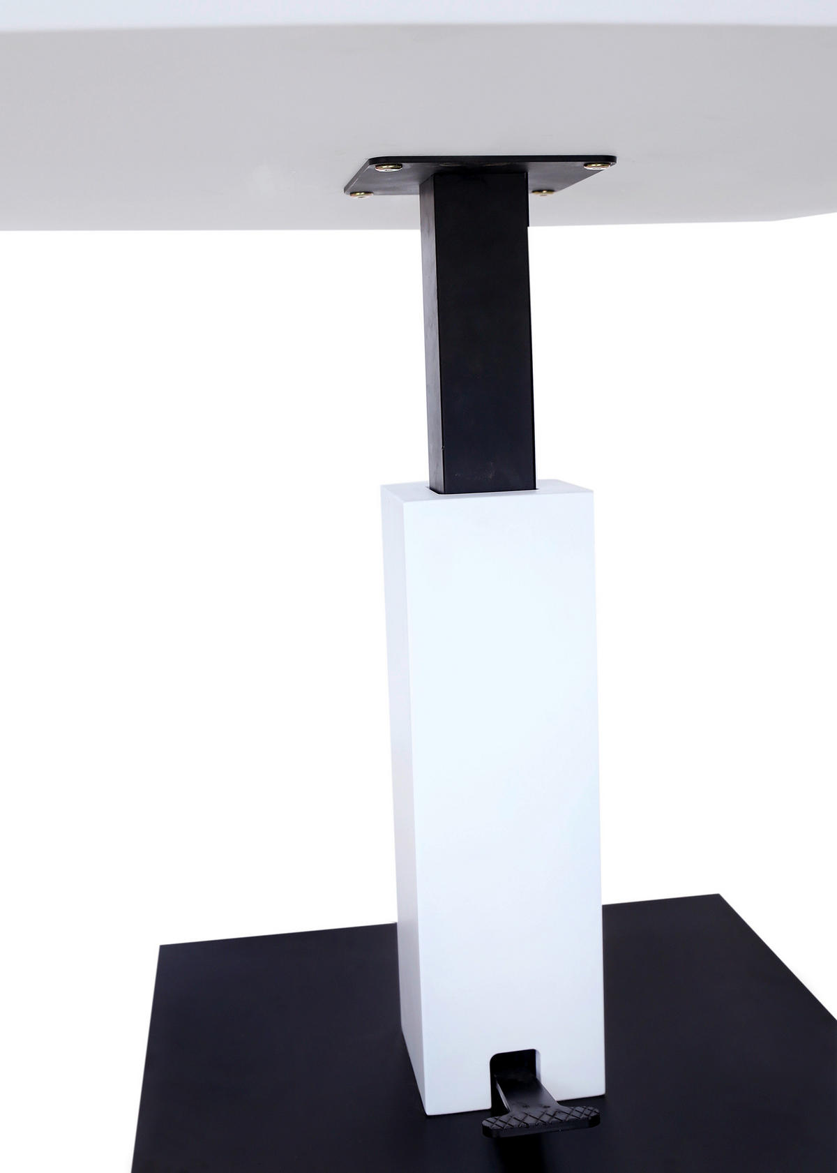 KLUB STOLIĆ crna, bijela  metal, drvni materijal  - bijela/crna, Design, drvni materijal/metal (80/80/47-66cm) - Novel