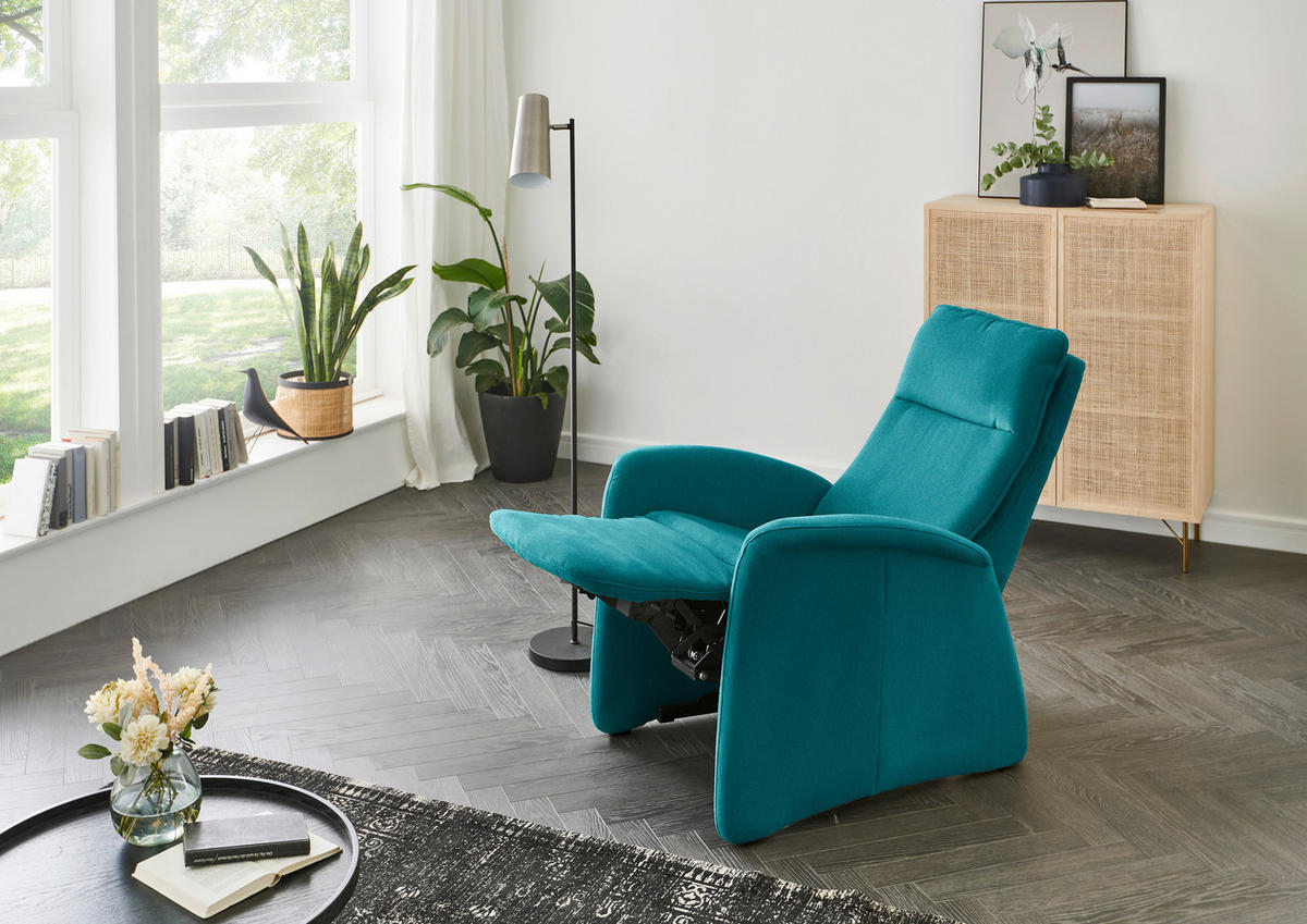 FERNSEHSESSEL in Chenille Petrol  - Petrol, Konventionell, Textil (79/114/87-176cm) - Valdera