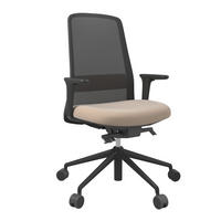 DREHSTUHL Lederlook Schwarz, Beige  - Beige/Schwarz, MODERN, Kunststoff/Textil (70/103-115/70cm)