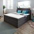 BOXSPRINGBETT 180 cm x 200 cm in Textil Grau, Schwarz - Wengefarben/Schwarz, Design, Holz/Holzwerkstoff (180/200cm) - Novel
