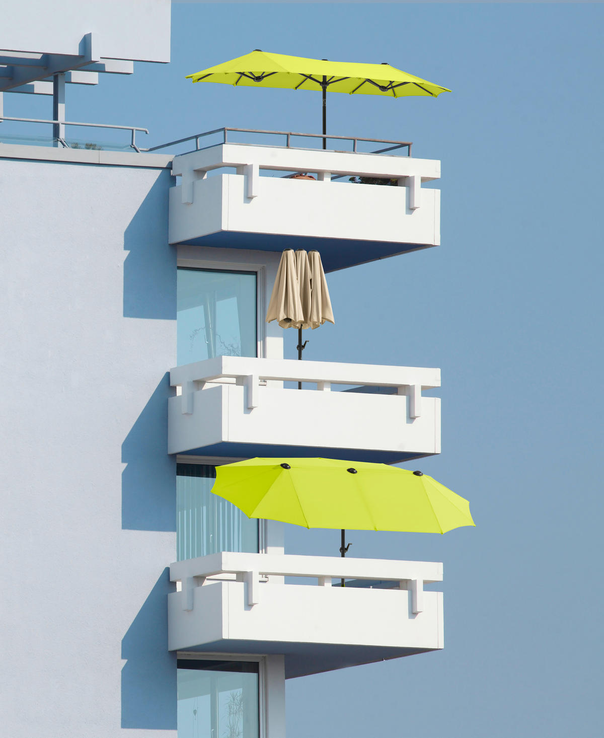 DOPPELSONNENSCHIRM 300 cm Naturfarben  - Anthrazit/Naturfarben, Basics, Textil/Metall (300/220/150cm) - Schneider