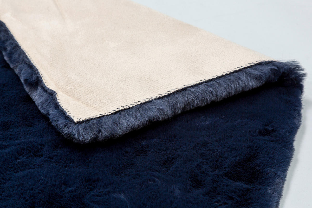 FELLTEPPICH 80/150 cm Tender 6281/52 D180 000 Dunkelblau  - Dunkelblau, Basics, Textil (80/150cm) - Schöner Wohnen