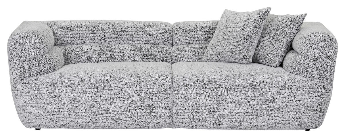 BIGSOFA  in Chenille Schwarz, Weiß  - Schwarz/Weiß, KONVENTIONELL, Kunststoff/Textil (240/75/105cm) - Carryhome