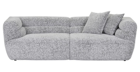 BIGSOFA  in Chenille Schwarz, Weiß  - Schwarz/Weiß, KONVENTIONELL, Kunststoff/Textil (240/75/105cm) - Carryhome