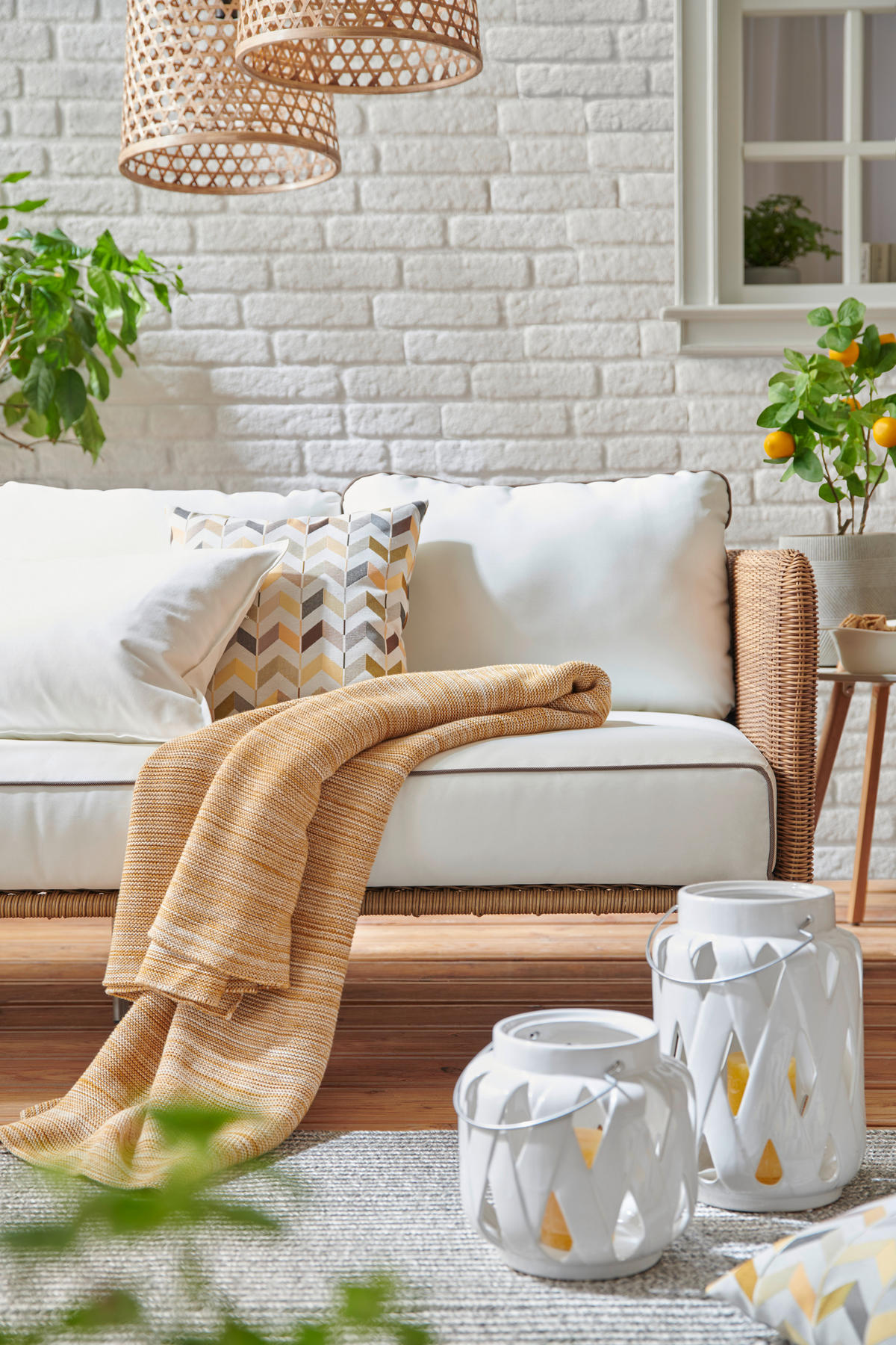 LOUNGESOFA 183/65/75 cm Edelstahl  - Edelstahlfarben/Weiß, Natur, Kunststoff/Textil (183/65/75cm) - Amatio