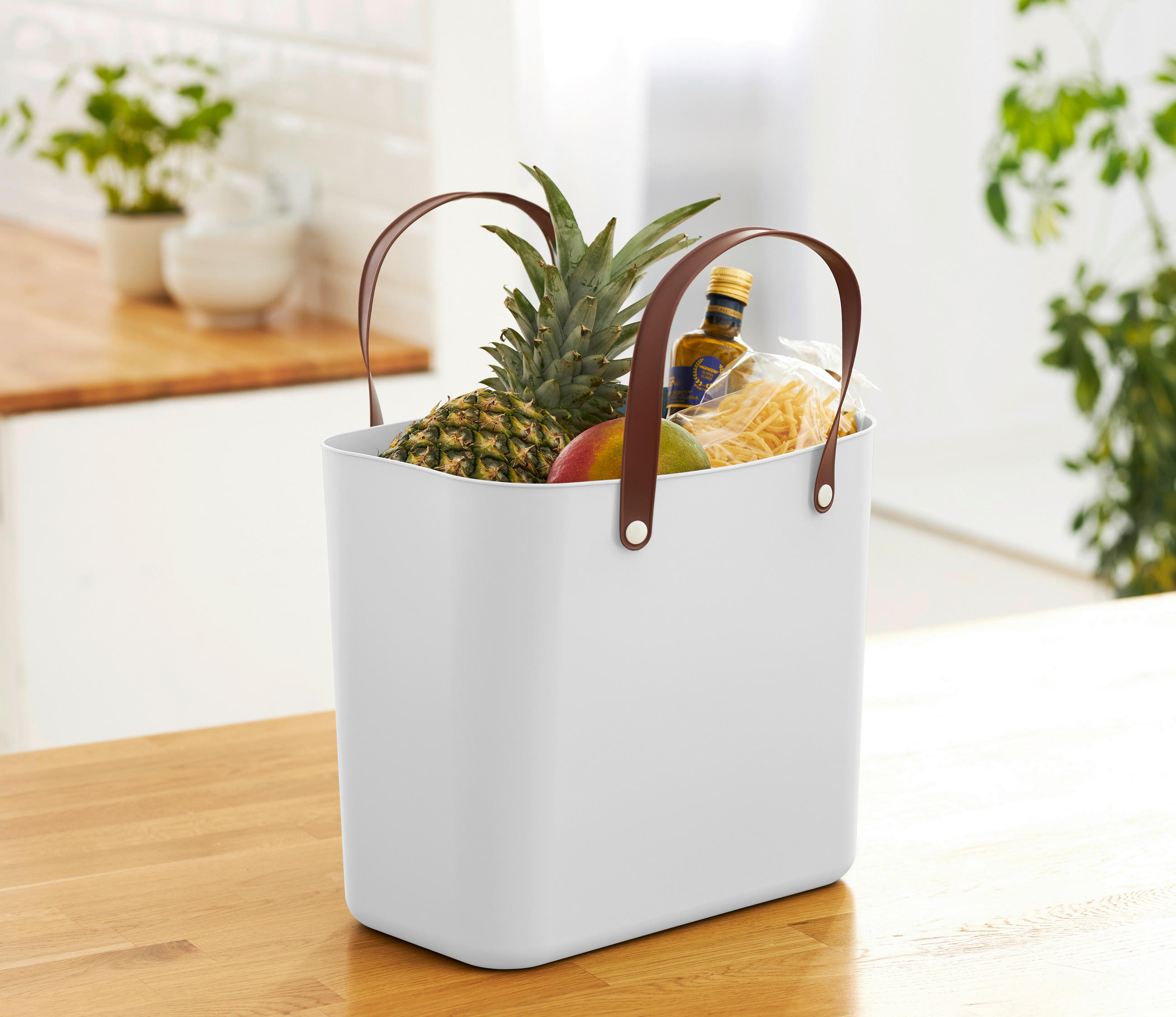 NÁKUPNÍ TAŠKA bílá - bílá, Konvenční, plast (40/23,5/34cm) - Rotho