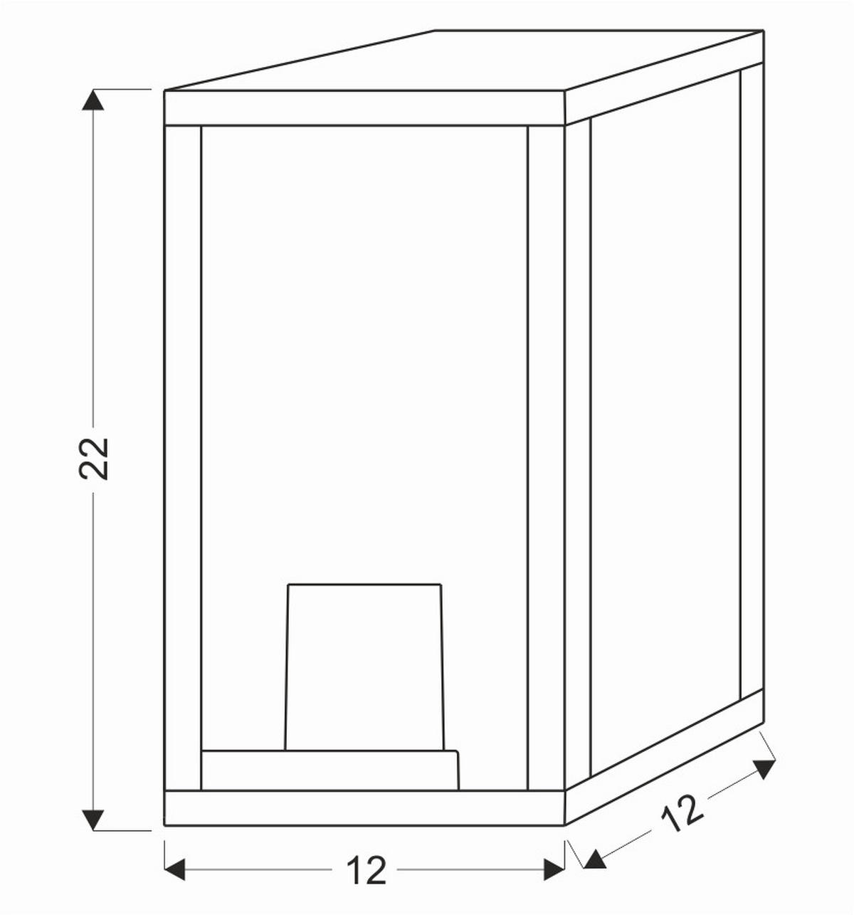 VÄGGLAMPA FÖR UTOMHUS - svart, Basics, metall (12/13/22cm)