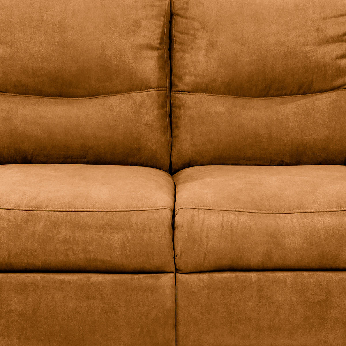 2-SITZER-SOFA HAMPTON in Flachgewebe Cognac Landhaus  - Cognac/Schwarz, Design, Holz/Textil (174/97/97cm) - Livetastic