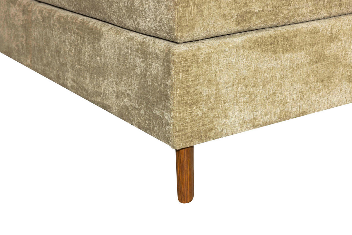 BOXSPRINGBETT 160/200 cm  in Hellgrün  - Eichefarben/Hellgrün, Design, Holz/Textil (160/200cm) - Esposa