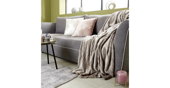Kuscheldecke Milo - Silberfarben, ROMANTIK / LANDHAUS, Textil (180/220cm) - James Wood
