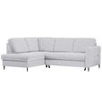 ECKSOFA in Chenille Hellgrau  - Hellgrau/Schwarz, MODERN, Holz/Textil (184/241cm) - Carryhome