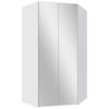 HÖRNGARDEROB 120/236/120 cm  - vit/aluminiumfärg, Modern, metall/trämaterial (120/236/120cm) - MID.YOU