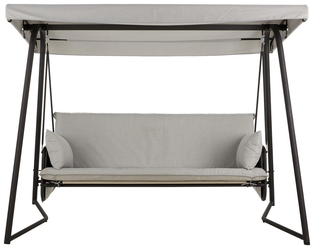 LJULJAČKA VRTNA  metal, plastika   - svijetlo siva/crna, Design, metal/tekstil (248/186/137,50cm) - Ambia Garden