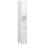HOCHSCHRANK Weiß  - Chromfarben/Weiß, Basics, Holzwerkstoff/Metall (30/195,5/33cm) - Xora