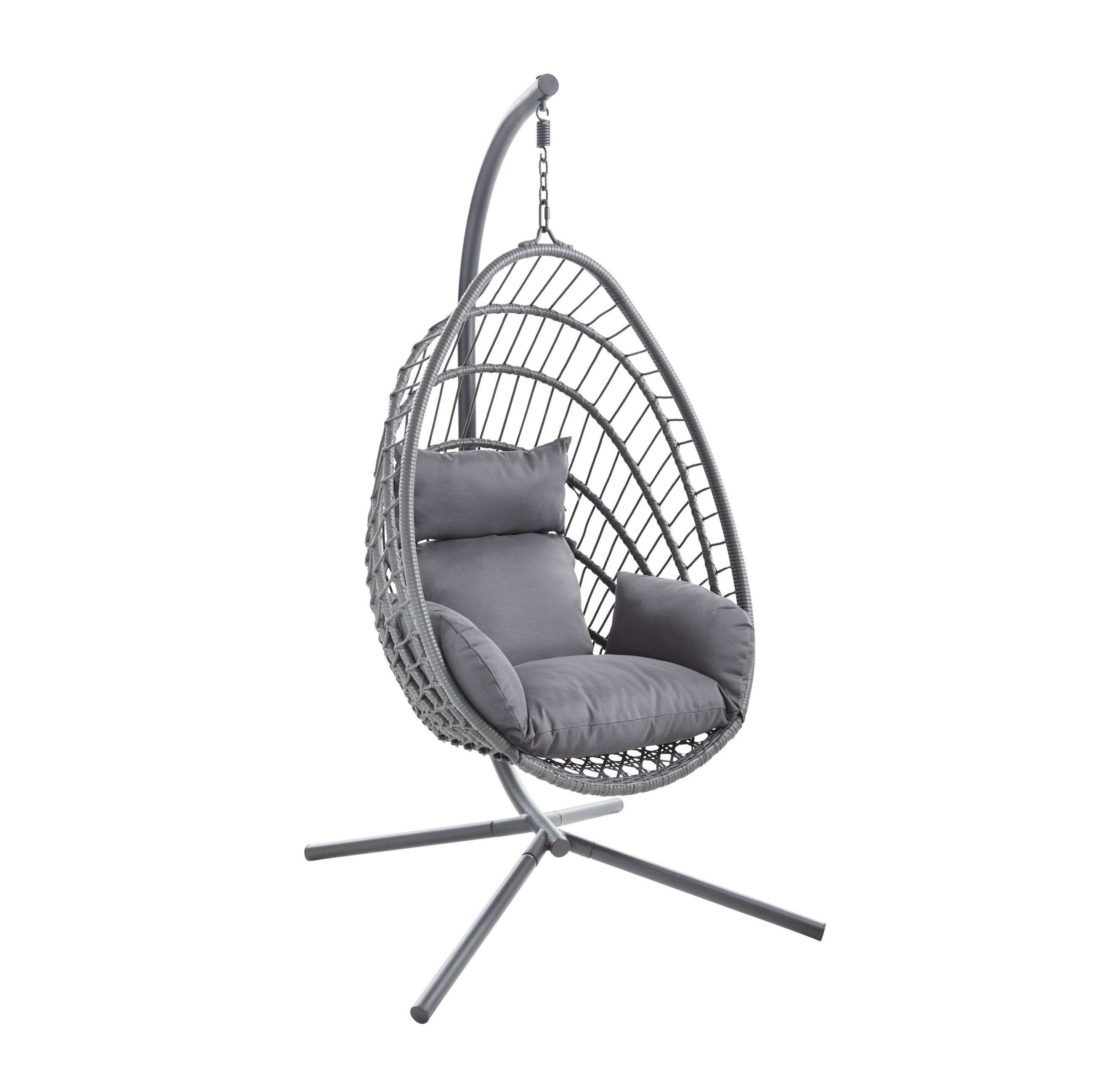 VISEĆA STOLICA - tamnosiva/antracit, Dizajnerski, metal/tekstil (95/190/100cm) - Ambia Garden