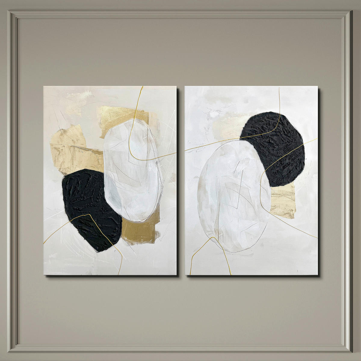 BILDERSET 50/70 cm  - Multicolor, Basics, Holz/Textil (50/70cm)