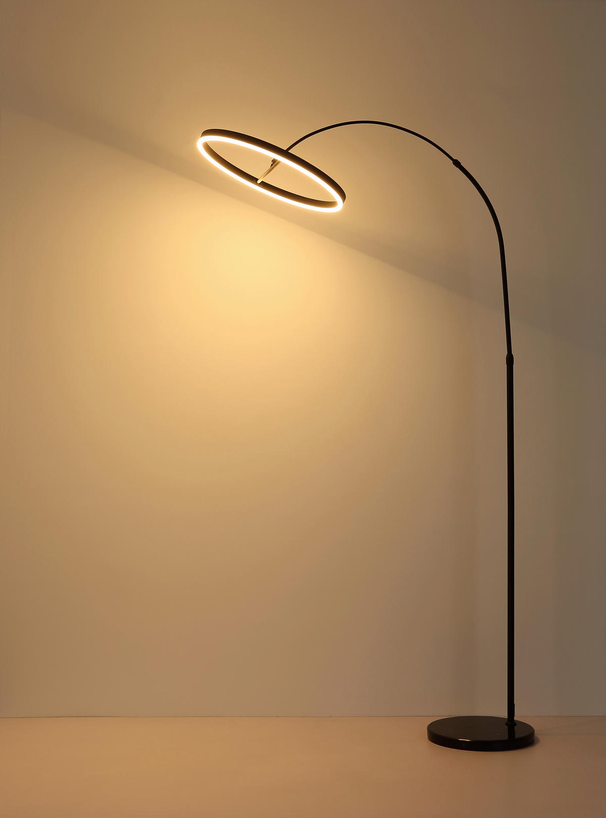LED-STEHLEUCHTE 15/107 cm    - Schwarz/Weiß, Design, Kunststoff/Stein (15/107cm) - Globo