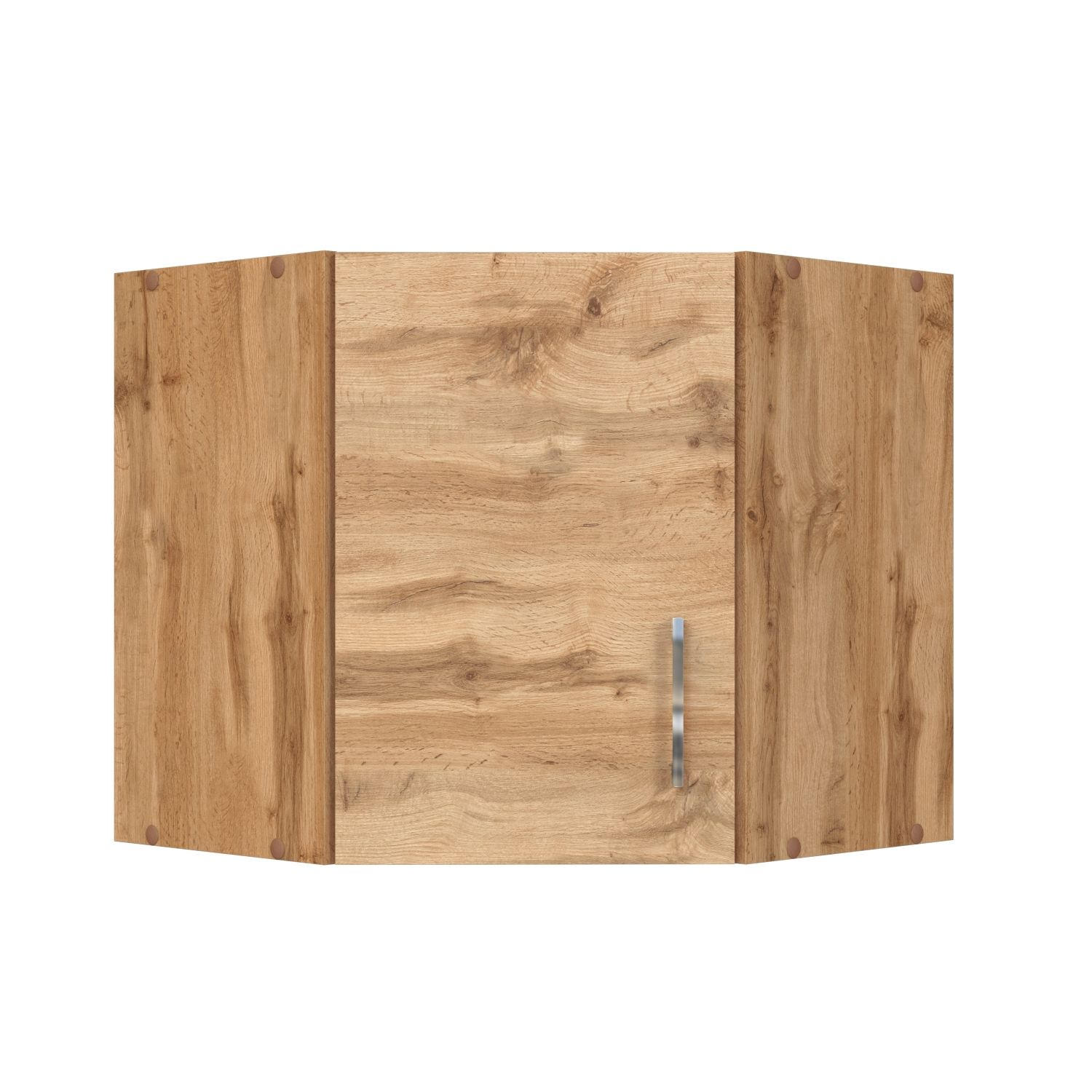 KÜCHENOBERSCHRANK 60/57/60 cm  in Eiche Wotan  - Chromfarben/Eiche Wotan, MODERN, Holzwerkstoff/Metall (60/57/60cm) - Held