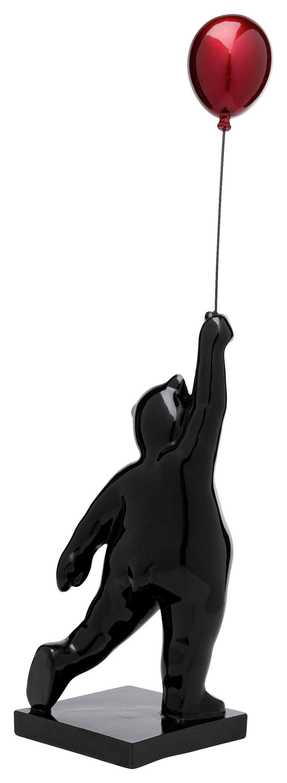 DEKOBÄR - Schwarz Hochglanz/Rot, Design, Kunststoff (16/73/16cm) - Kare-Design