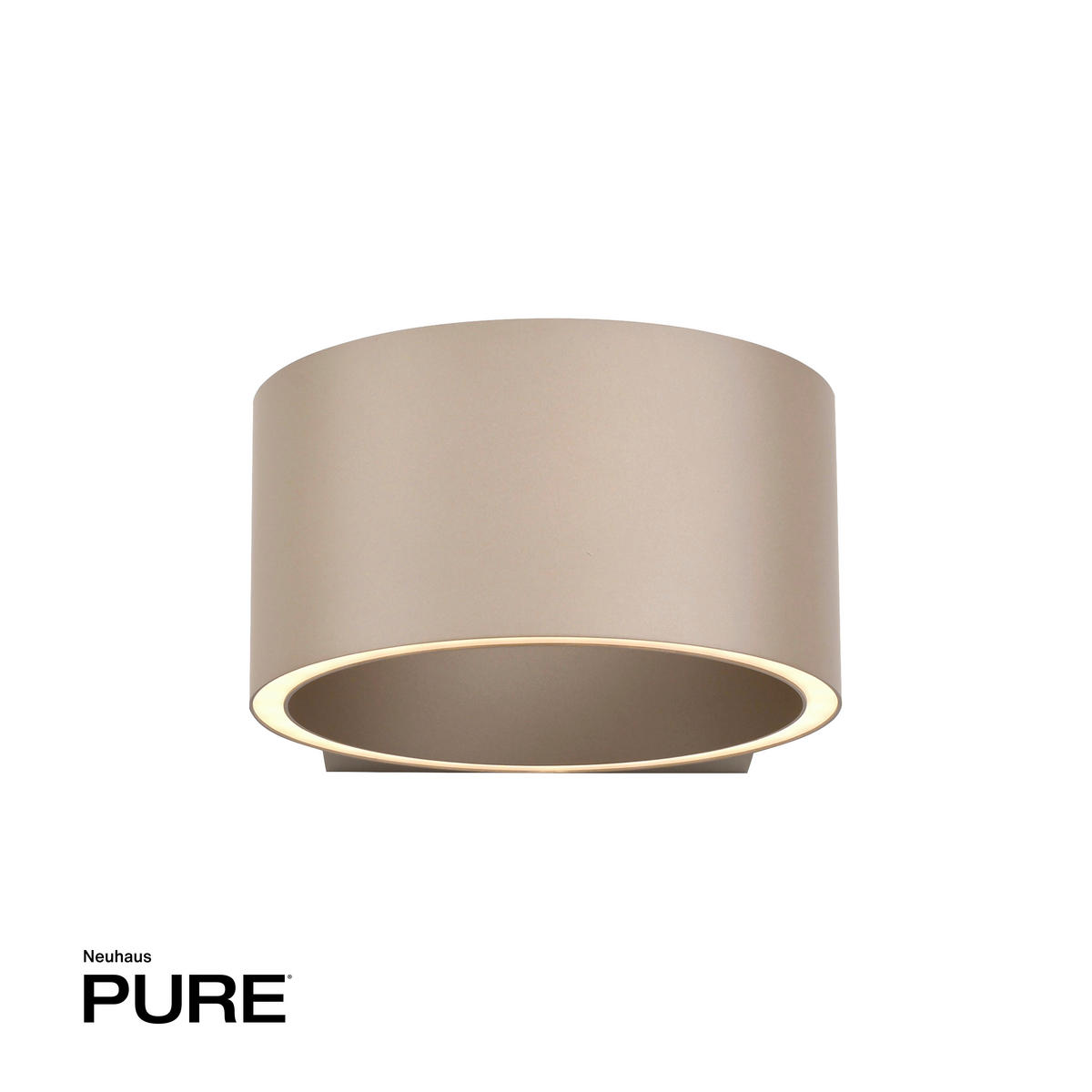 LED-WANDLEUCHTE Pure Clipse 18.5/15/8 cm  - Braun, Design, Kunststoff/Metall (18.5/15/8cm) - Neuhaus PURE