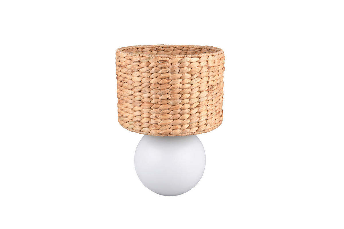 TISCHLEUCHTE - Weiss/Braun, Basics, Naturmaterialien/Keramik (28/40cm) - Trio Leuchten
