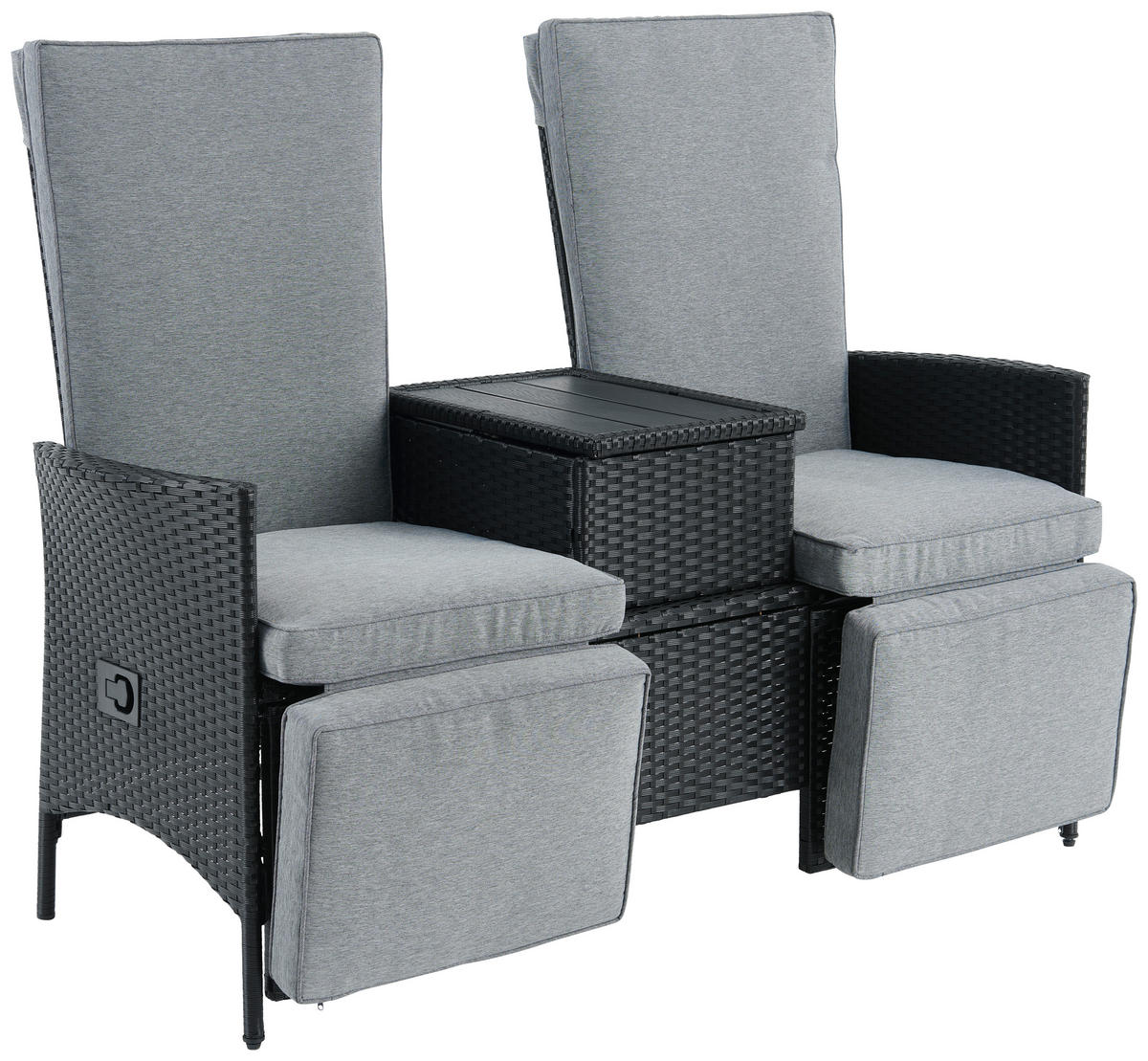 BALKONSET  - Grau, MODERN, Kunststoff/Metall (141/59/109cm) - Ambia Garden