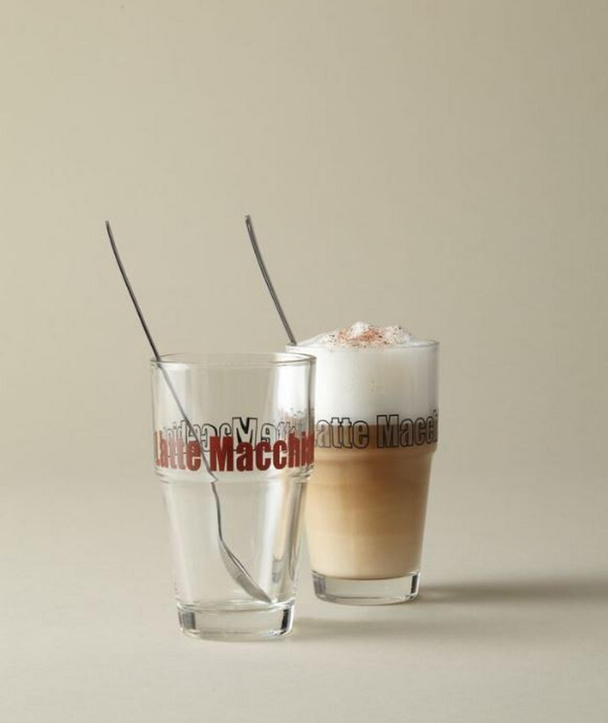 LATTE-MACCHIATO-GLAS - Klar/Schwarz, Basics, Glas (8,6/14cm) - Leonardo