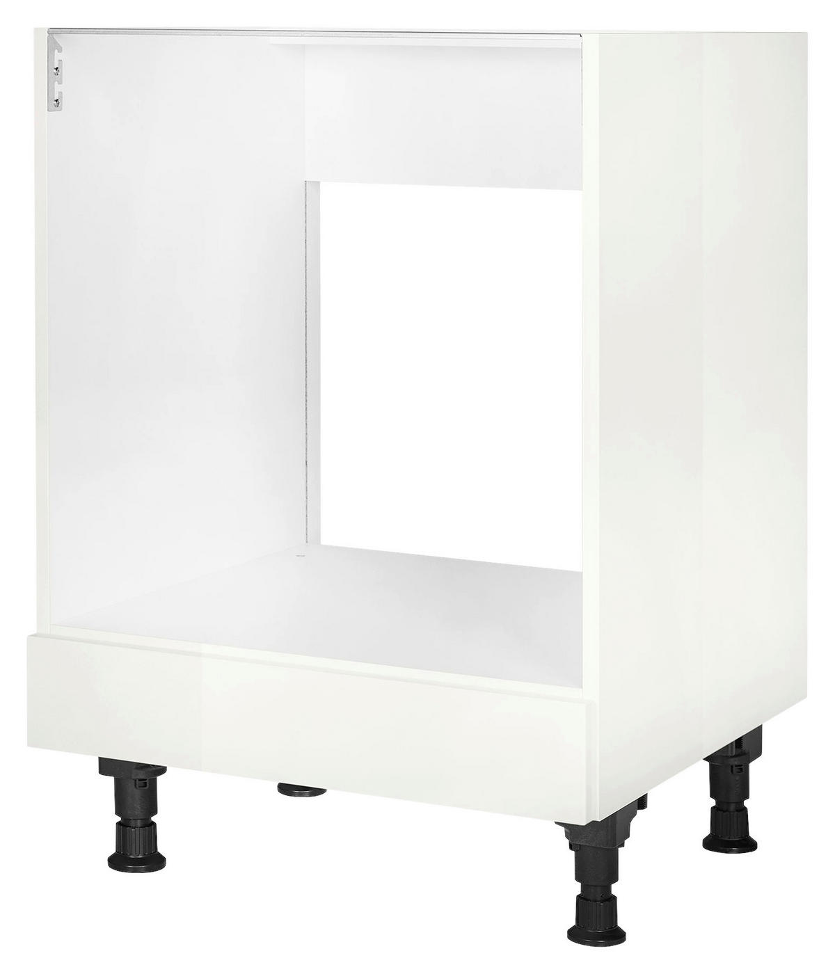 HERDUMBAUSCHRANK 60/87/56 cm  in Weiß Hochglanz  - Weiß Hochglanz/Weiß, MODERN, Holzwerkstoff (60/87/56cm) - Nobilia