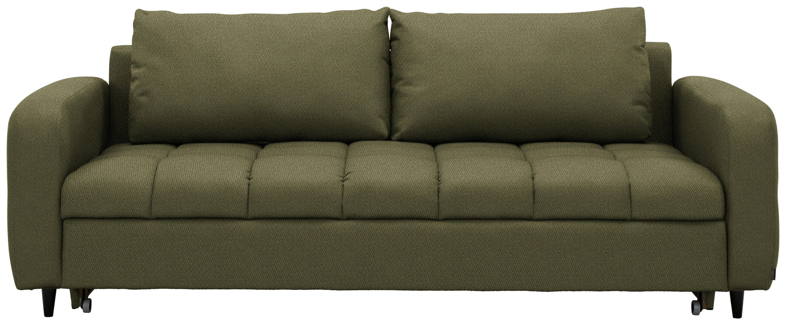 SCHLAFSOFA  in Webstoff Grün  - Schwarz/Grün, Design, Holz/Textil (236/88/101cm) - Lomoco