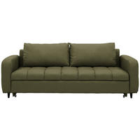 SCHLAFSOFA  in Webstoff Grün  - Schwarz/Grün, Design, Holz/Textil (236/88/101cm) - Lomoco