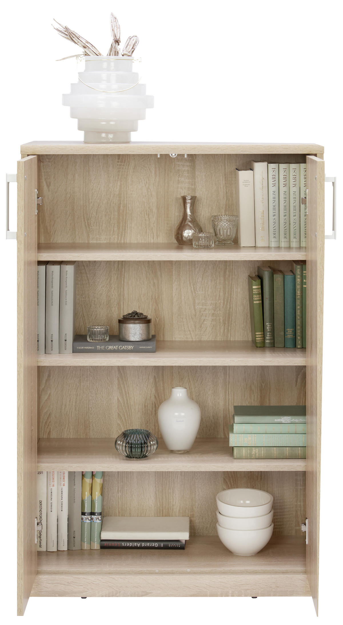 KOMÓD 72/110/36 cm  - ezüst/fekete, Konventionell, faalapú anyag/fém (72/110/36cm) - Xora