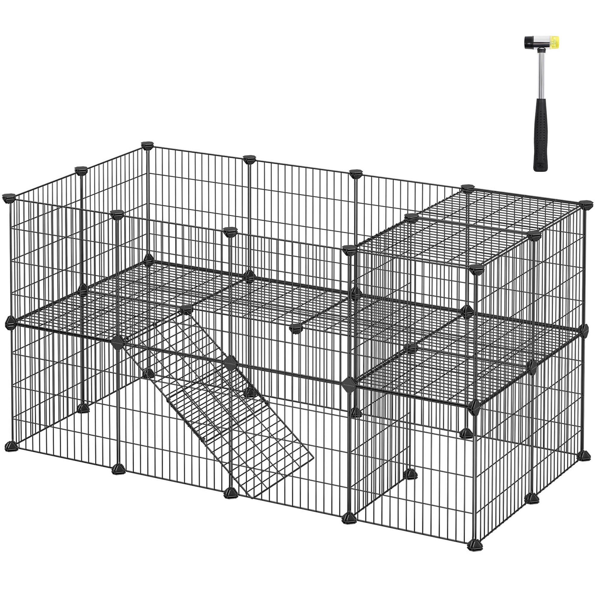 HEIMTIERGEHEGE - Schwarz, Basics, Kunststoff/Metall (143/71/73cm)
