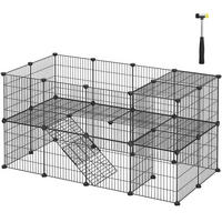 HEIMTIERGEHEGE - Schwarz, Basics, Kunststoff/Metall (143/71/73cm)