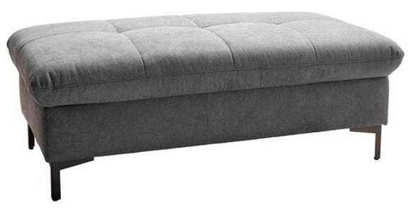 HOCKER Chenille Grau  - Schwarz/Grau, Design, Textil (124/46/68cm) - Xora