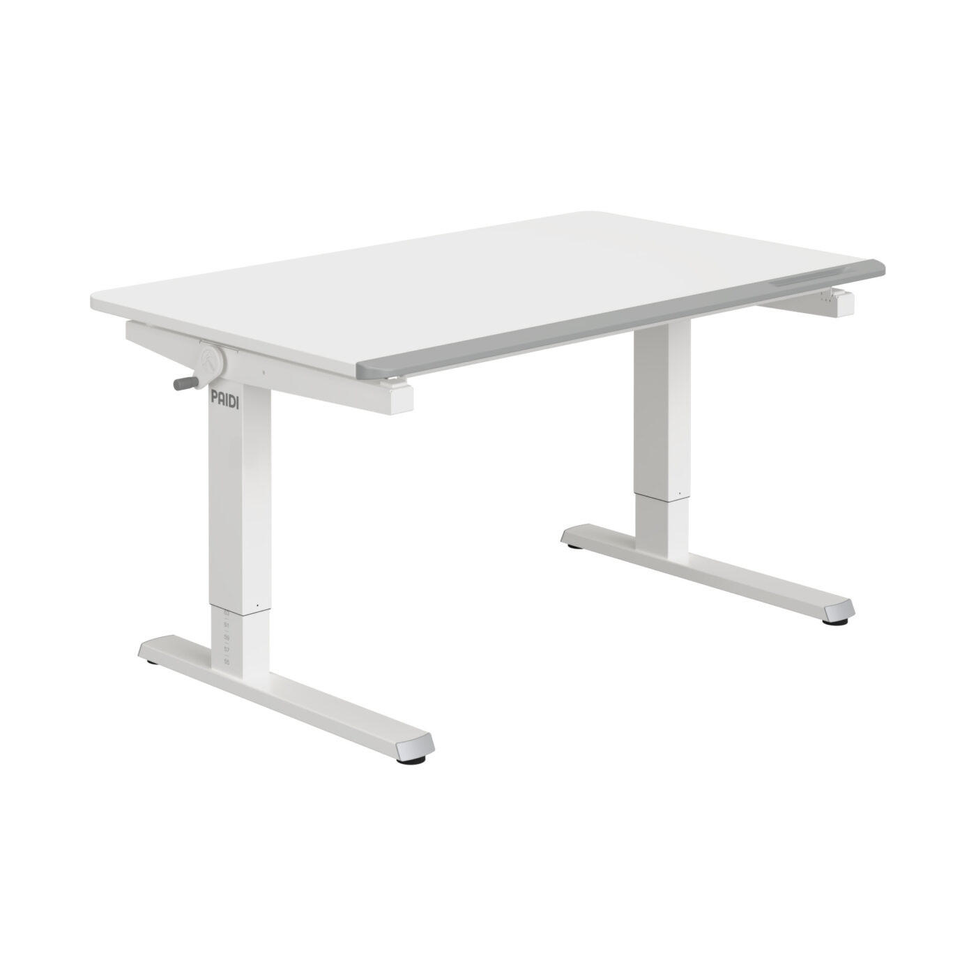 IFJÚSÁGI ÍRÓASZTAL 120/53-79/75 cm  - világosszürke/fehér, Basics, faalapú anyag/fém (120/53-79/75cm) - Paidi