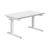 IFJÚSÁGI ÍRÓASZTAL 120/53-79/75 cm  - világosszürke/fehér, Basics, faalapú anyag/fém (120/53-79/75cm) - Paidi