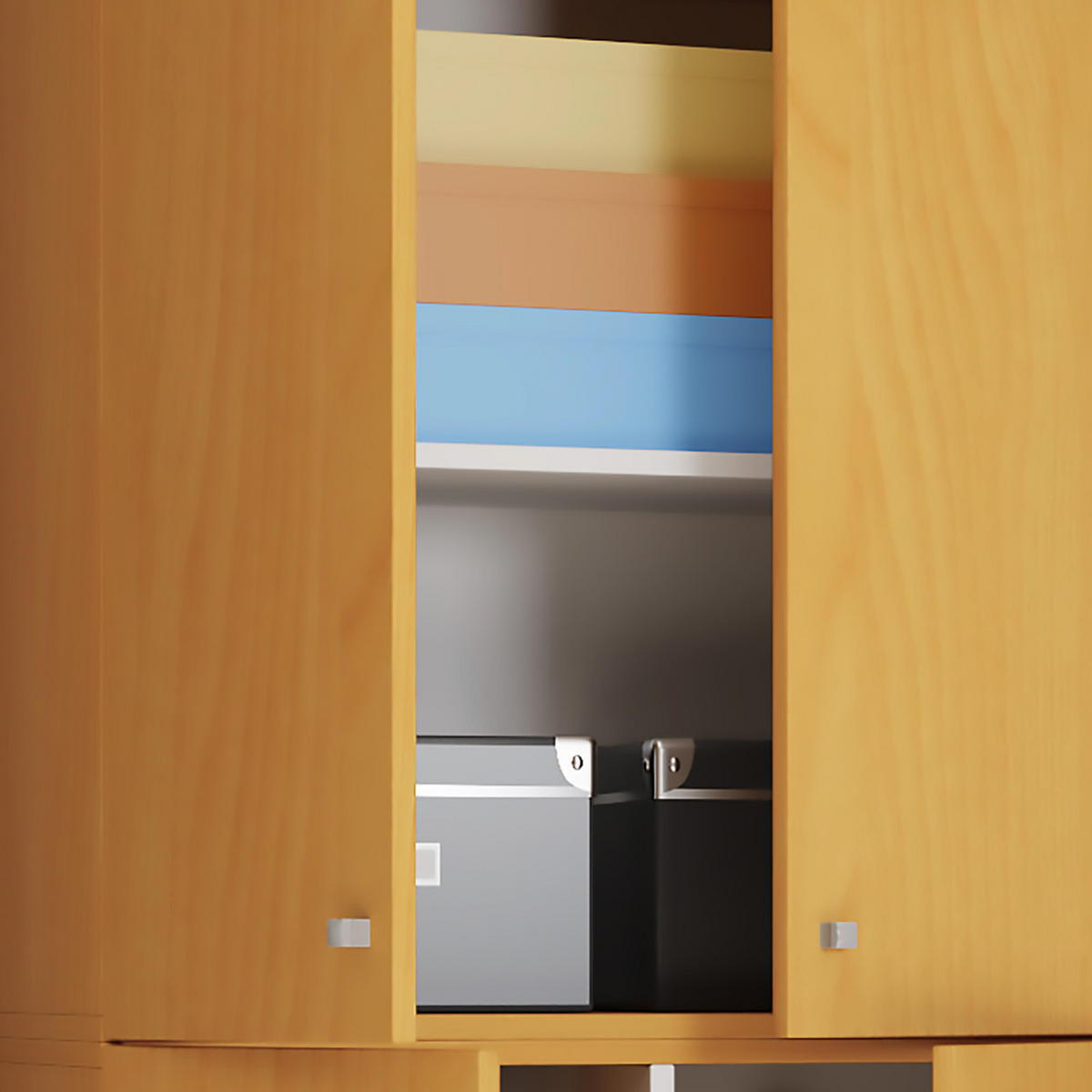 MEHRZWECKSCHRANK 70/223/39 cm  in Buchefarben  - Buchefarben/Schwarz, MODERN, Holzwerkstoff/Kunststoff (70/223/39cm) - MID.YOU