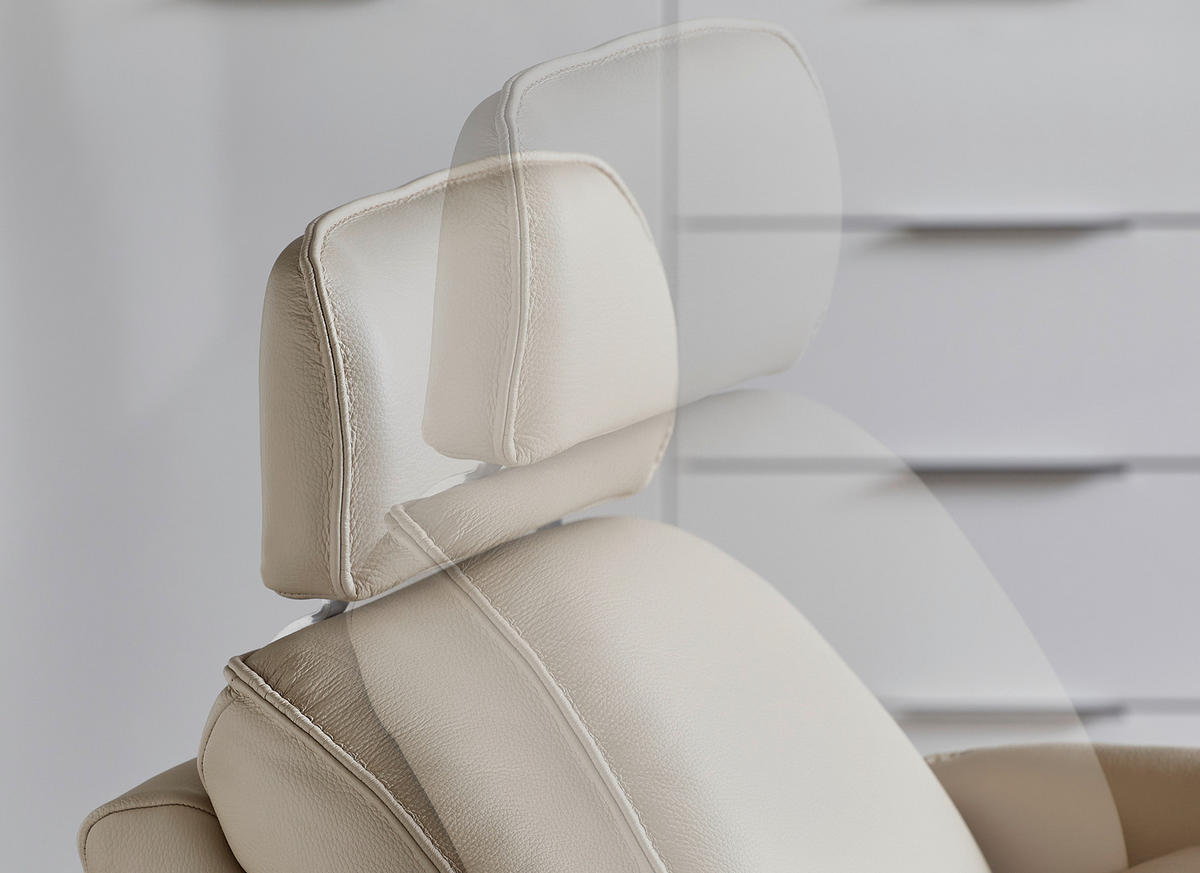 RELAXSESSEL in Leder Hellgrau  - Edelstahlfarben/Hellgrau, Design, Leder/Metall (72/89/91cm) - Himolla