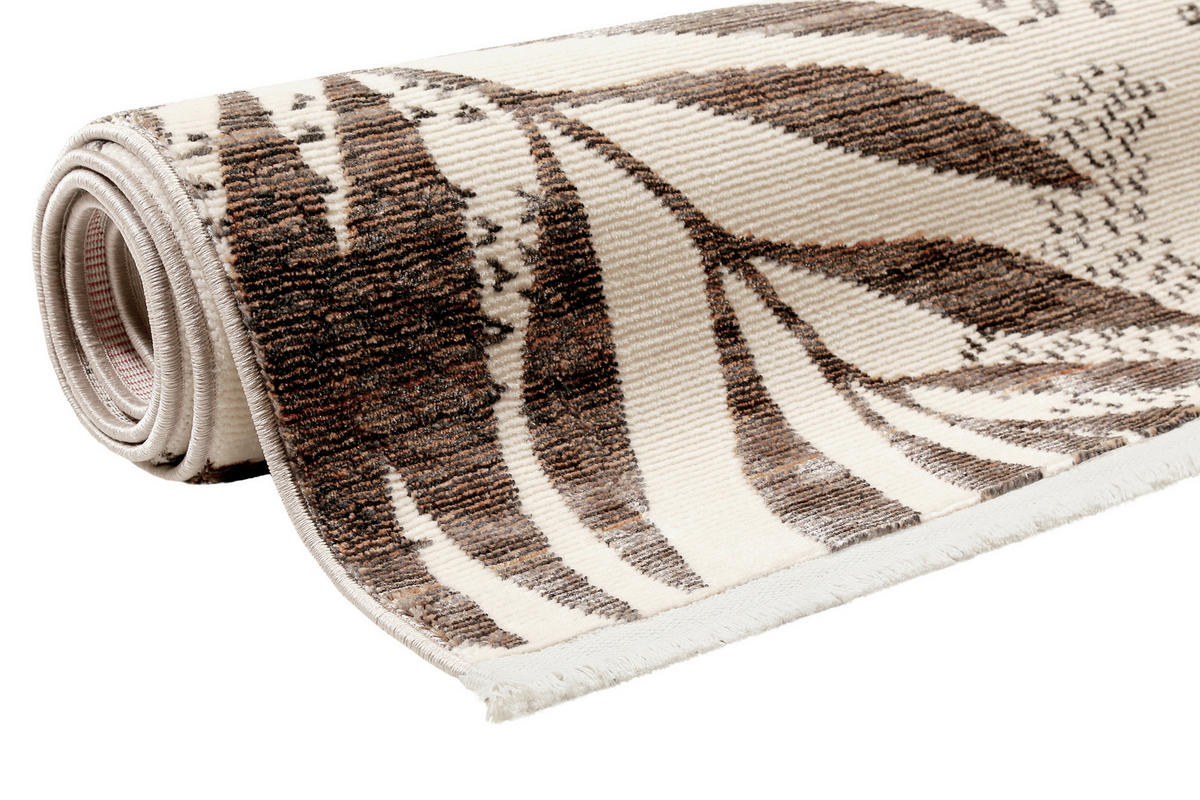 WEBTEPPICH 133/200 cm Florence Braun, Rot, Beige  - Beige/Rot, KONVENTIONELL, Textil (133/200cm) - Esprit