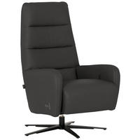 RELAXSESSEL Leder Dunkelgrau  - Dunkelgrau/Schwarz, Modern, Leder/Metall (66/110/83cm) - Joop!
