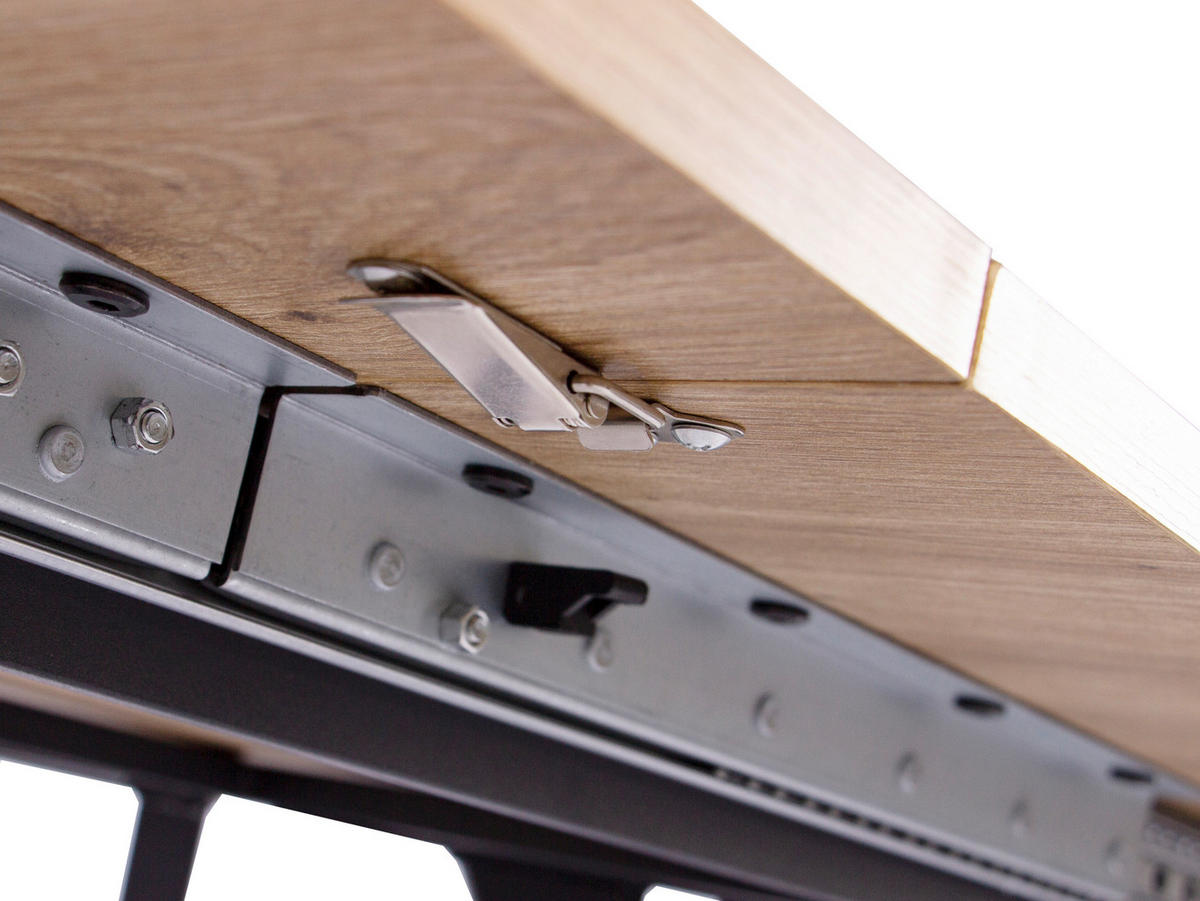 ESSTISCH in Metall, Holzwerkstoff  - Schwarz/Eiche Artisan, KONVENTIONELL, Holzwerkstoff/Metall (160-200/75/90cm) - MID.YOU