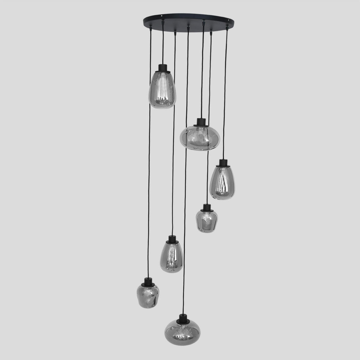 PENDELLEUCHTE  50/60-350/50 cm   - Schwarz, Trend, Glas/Metall (50/60-350/50cm)