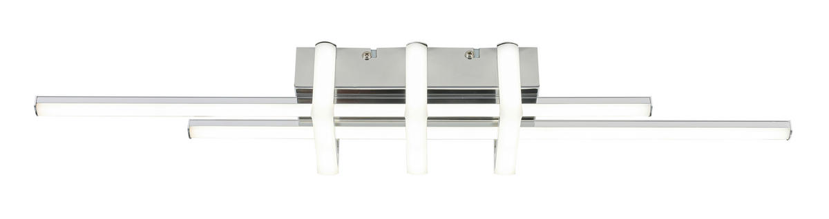 DECKENLEUCHTE 18 W    62/10,5/8 cm  - Chromfarben, Trend, Kunststoff/Metall (62/10,5/8cm) - Collett's Monde