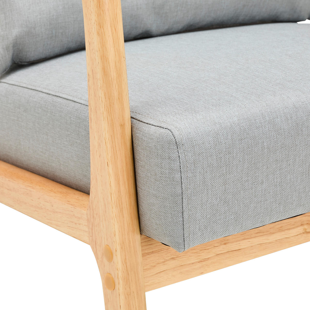 SESSEL in Webstoff Grau  - Naturfarben/Grau, Modern, Holz/Textil (73/76/60cm) - Livetastic