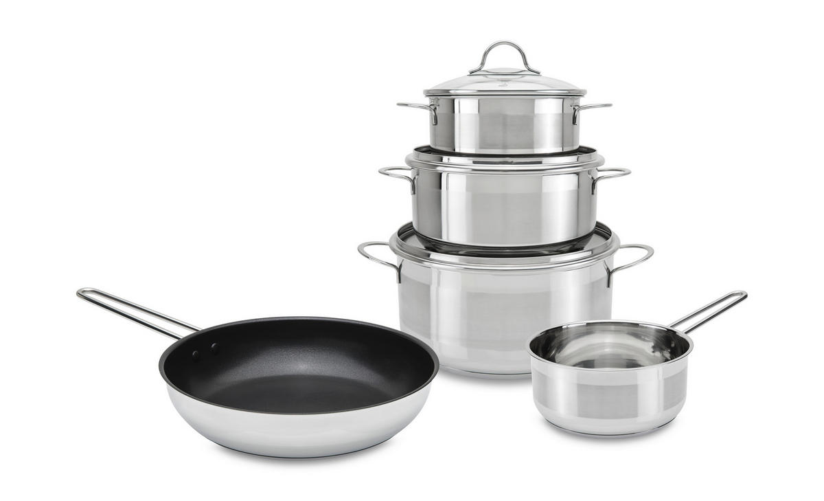 SET POSOD  VERONA   kovina, umetna masa   - barve nerjavečega jekla/črna, Basics, kovina/umetna masa - Homeware Profession.